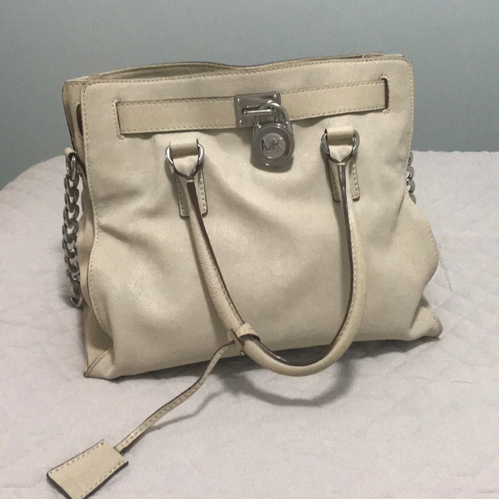 Micheal Kors large Hamilton leather satchel